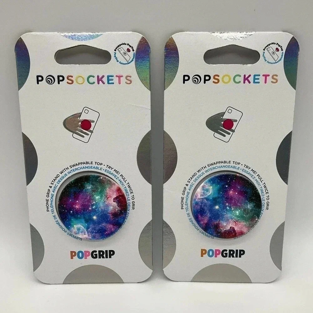 Popsockets Set of 2 Blue Nebula Expandable Galaxy Phone Grip